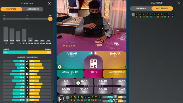 Andar Bahar live dealer