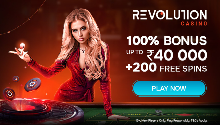Revolution कैसीनो में अपने मनोरंजन की शुरुआत करें: 40,000 रुपये का बोनस और 200 मुफ्त स्पिन प्राप्त करें!