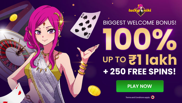 250 फ्री स्पिन के साथ Lucky Niki कैसीनो का इंडियन वेलकम बोनस पाएं