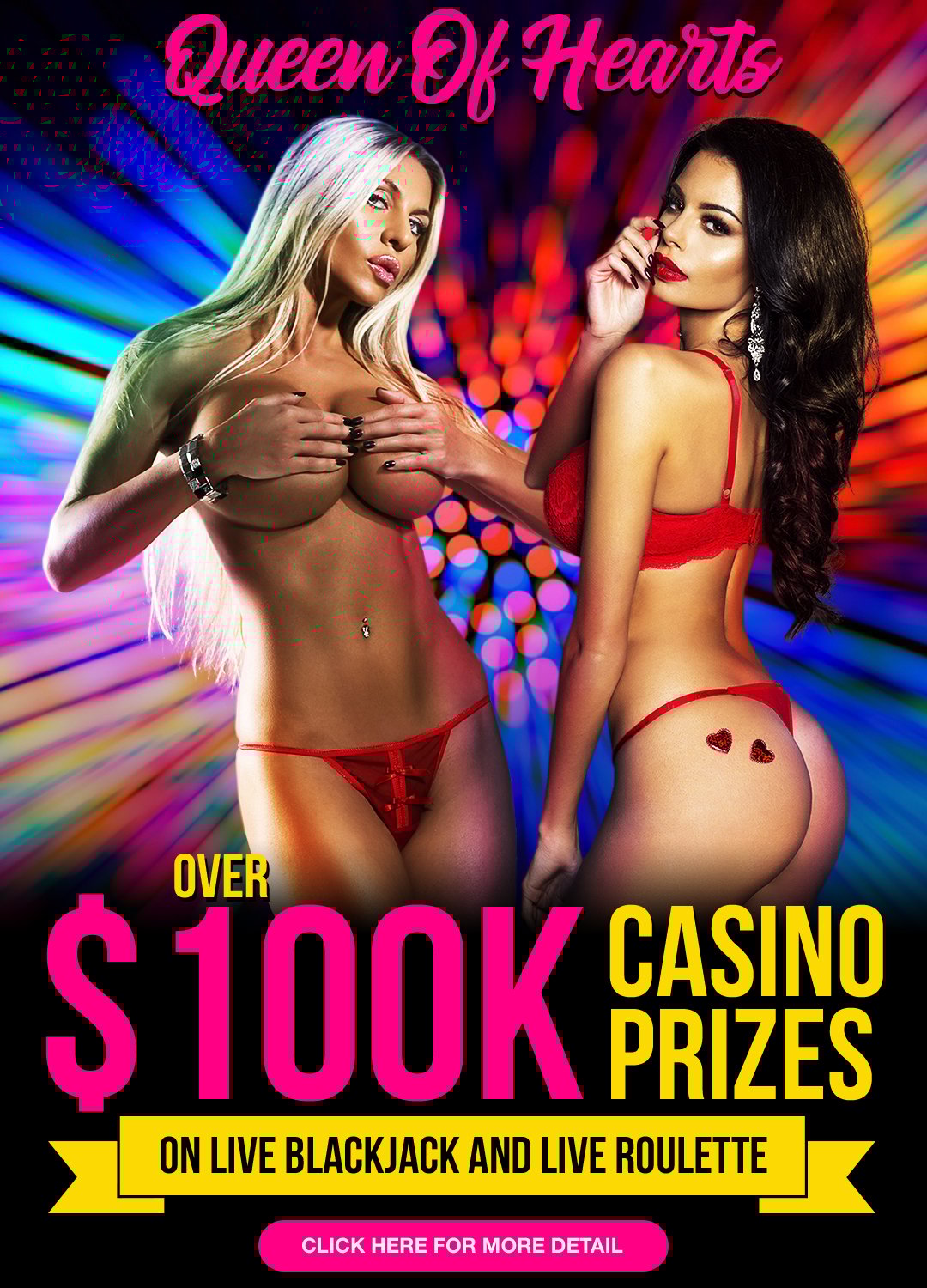 Queen of Hearts on all live casino suppliers in Prizes 100K! NEW CHANCE! Queen of Hearts on all live casino suppliers in Prizes 100K! NEW CHANCE!